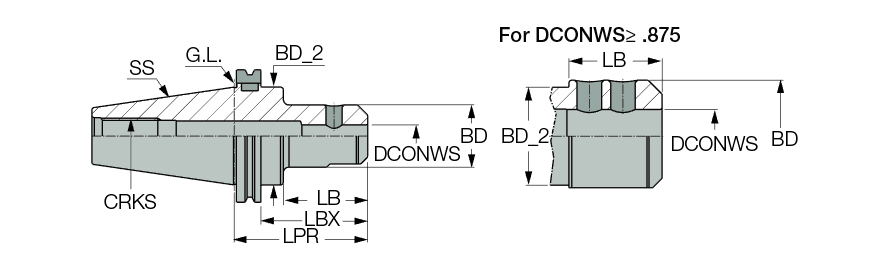CAT40 FC EM 1-1/4X2.000