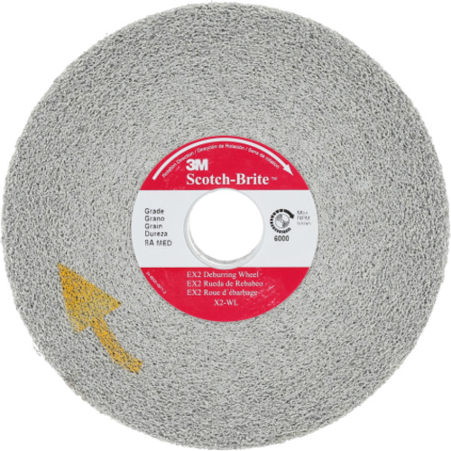 Scotch-Brite EX2 Deburring Wheel X2-WL 8A Medium 6″ × 1″ × 1″