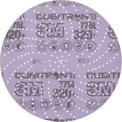 3M Xtract™ Cubitron™ II Film Disc 775L, 320+, 6 in, Die 600LG, 50/Inner,
250 ea/Case