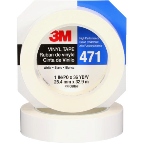 3M Vinyl Tape 471 White 1″ × 36 yd 5.2 mil