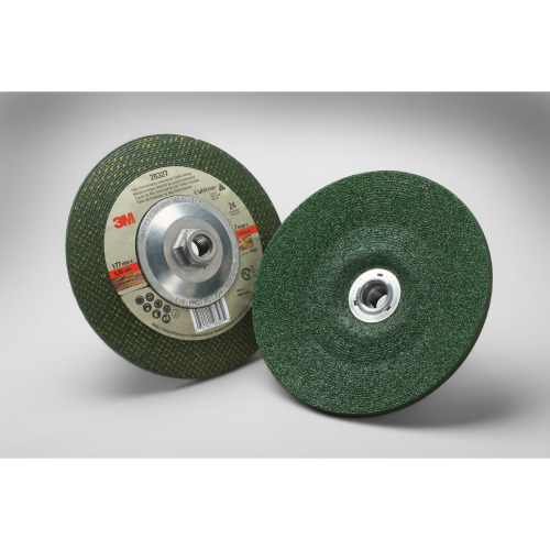 ‎3M Green Corps Depressed Center Grinding Wheel T27 9″ × 1/4″ × 5/8-11 Internal 24 Grit