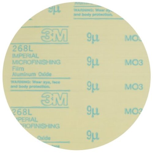 3M™ Microfinishing PSA Film Disc 268L, 9 Mic, Type D, Light Blue, 5 in x
NH, Die 500X, 25 per inner, 500 per case