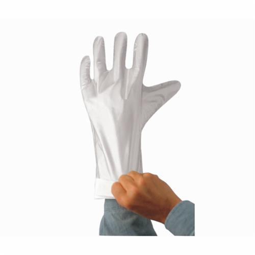 ‎AlphaTec® 988828 02-100 Medium Duty Chemical-Resistant Gloves, SZ 10, LLDPE Laminated Film, White, Unlined Lining, 16 in L, Resists: Chemical and Liquid, Unsupported Support, Gauntlet Cuff, 2.5 mil THK