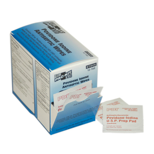 ‎Pac-Kit PVP Iodine Wipe, 1-1/4 × 2-1/2 in Size, Box Package Type