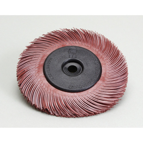 Scotch-Brite 7100138302 Replacement Disc, 6 in Dia Brush, 1 in W Face, 1 in Arbor Hole, 220 Grit, Very Fine Grade, Ceramic Fill